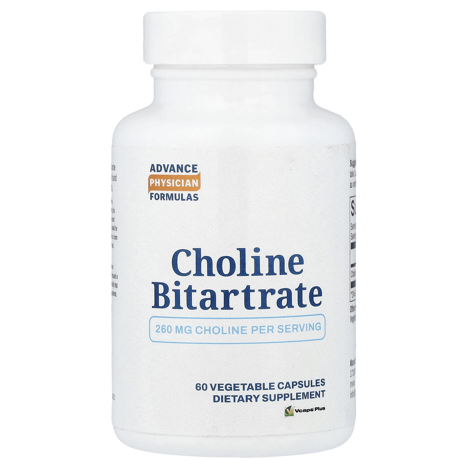Холин Advance Physician Formulas Bitartrate, 260 мг, 60 растительных капсул