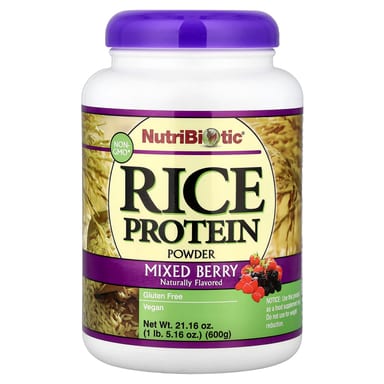 Протеиновый порошок NutriBiotic Rice, вкус Mixed Berry, 600 г