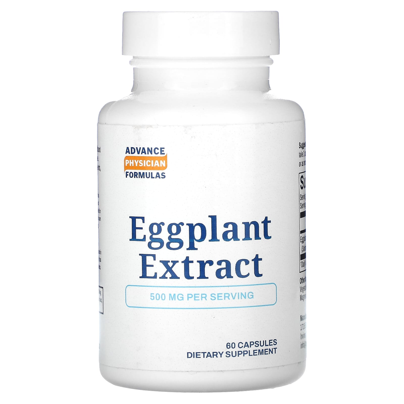 Экстракт баклажанов Advance Physician Formulas, 500 мг, 60 капсул