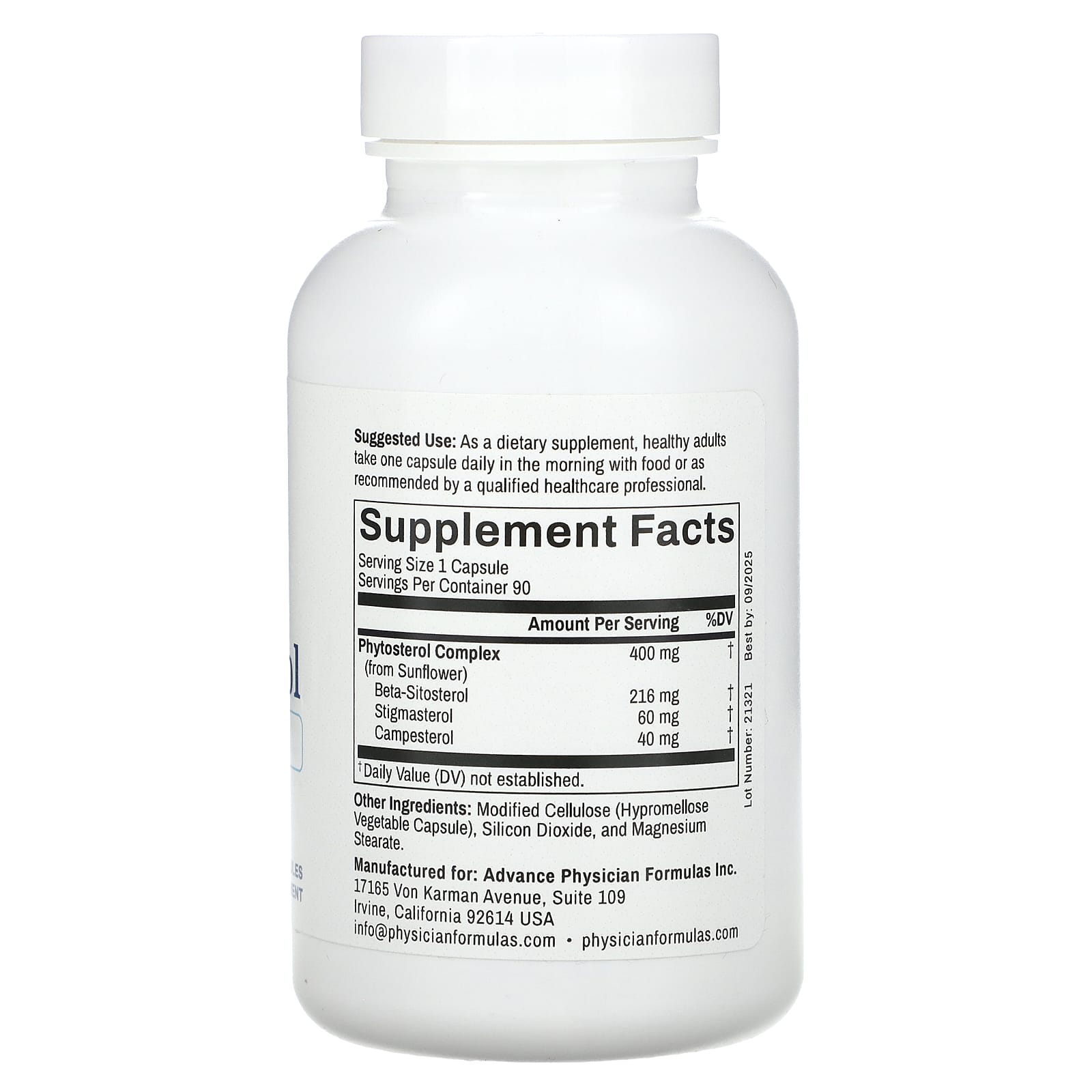 Бета-ситостерол Advance Physician Formulas Beta-Sitosterol, 90 растительных капсул — фото 2