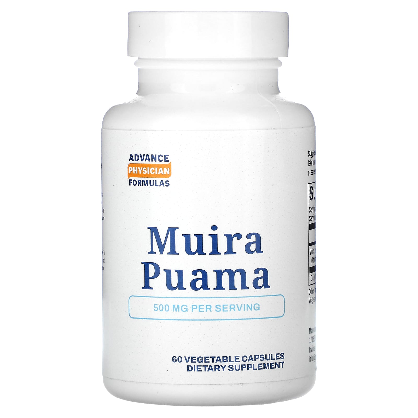 Муира пуама Advance Physician Formulas, 500 мг, 60 растительных капсул