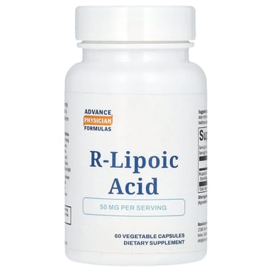 R-липоевая кислота Advance Physician Formulas R-Lipoic Acid, 50 мг, 60 растительных капсул