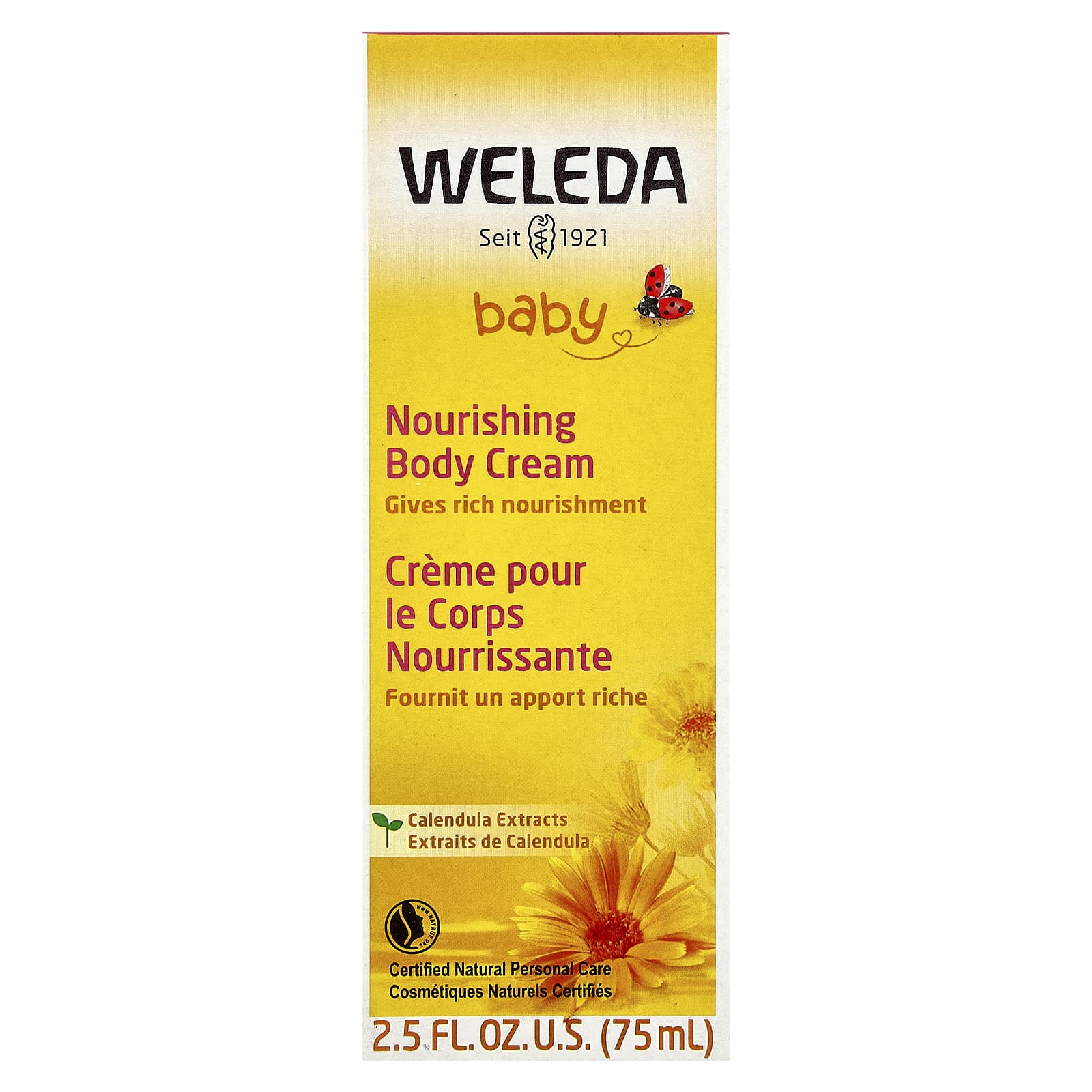 Детский крем для тела Weleda Baby Nourishing Calendula Extracts, 75 мл — фото 2