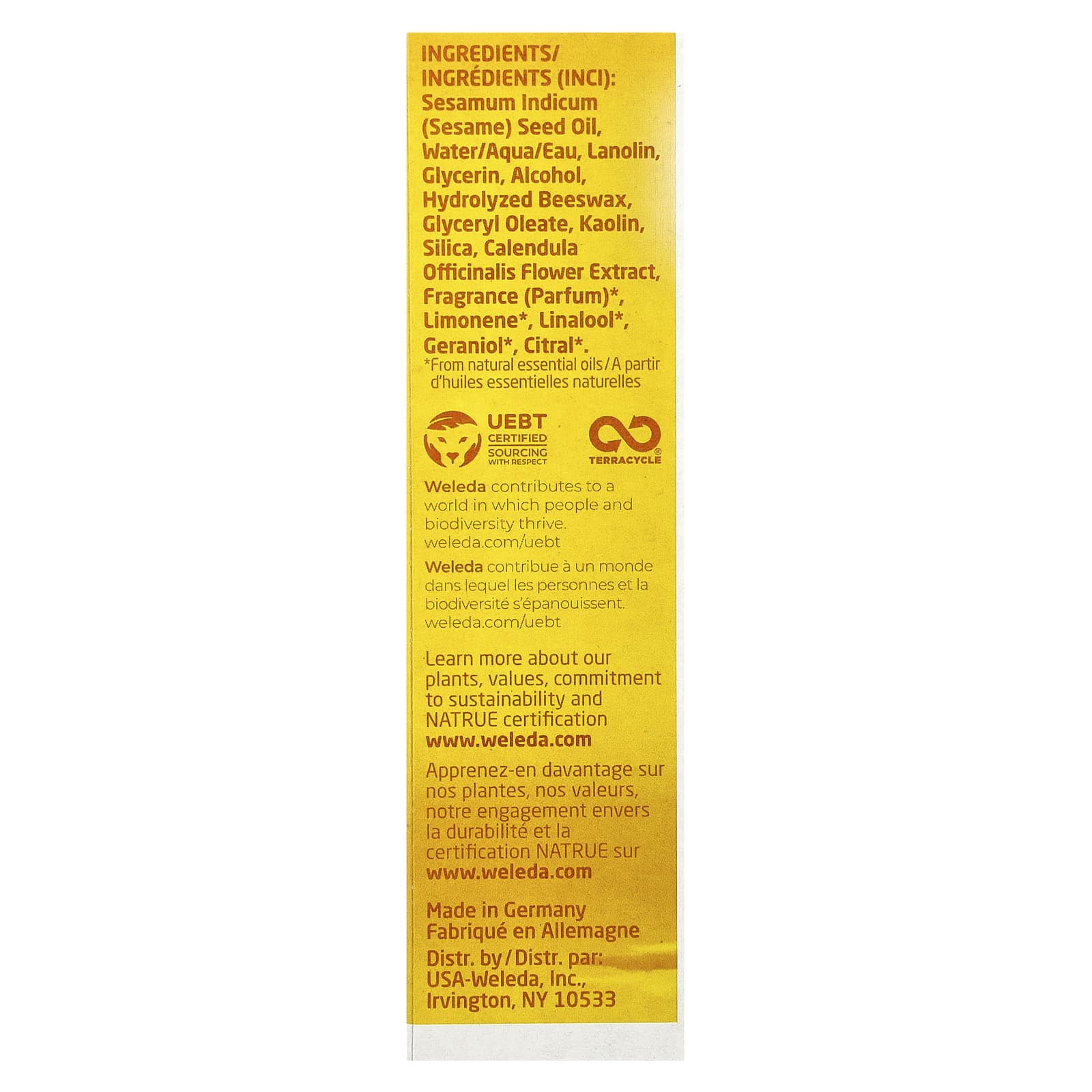 Детский крем для тела Weleda Baby Nourishing Calendula Extracts, 75 мл — фото 3