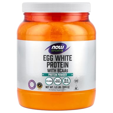 Протеиновый порошок NOW Foods Sports Egg White Protein with BCAAs, без вкуса, 544 г