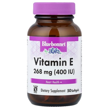 Витамин E Bluebonnet Nutrition, 400 МЕ, 268 мг, 50 мягких капсул