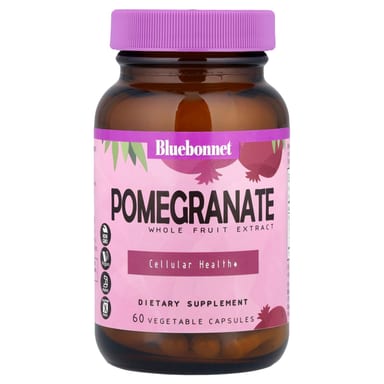 Гранат Bluebonnet Nutrition, вкус Pomegranate Whole Fruit Extract, 60 растительных капсул
