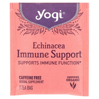 Эхинацея Yogi Tea Immune Support 16 Tea Bags, без кофеина, 24 г, чайные пакетики