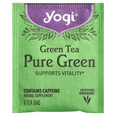 Зеленый чай Yogi Tea Pure Green 16 Tea Bags, 31 г, чайные пакетики