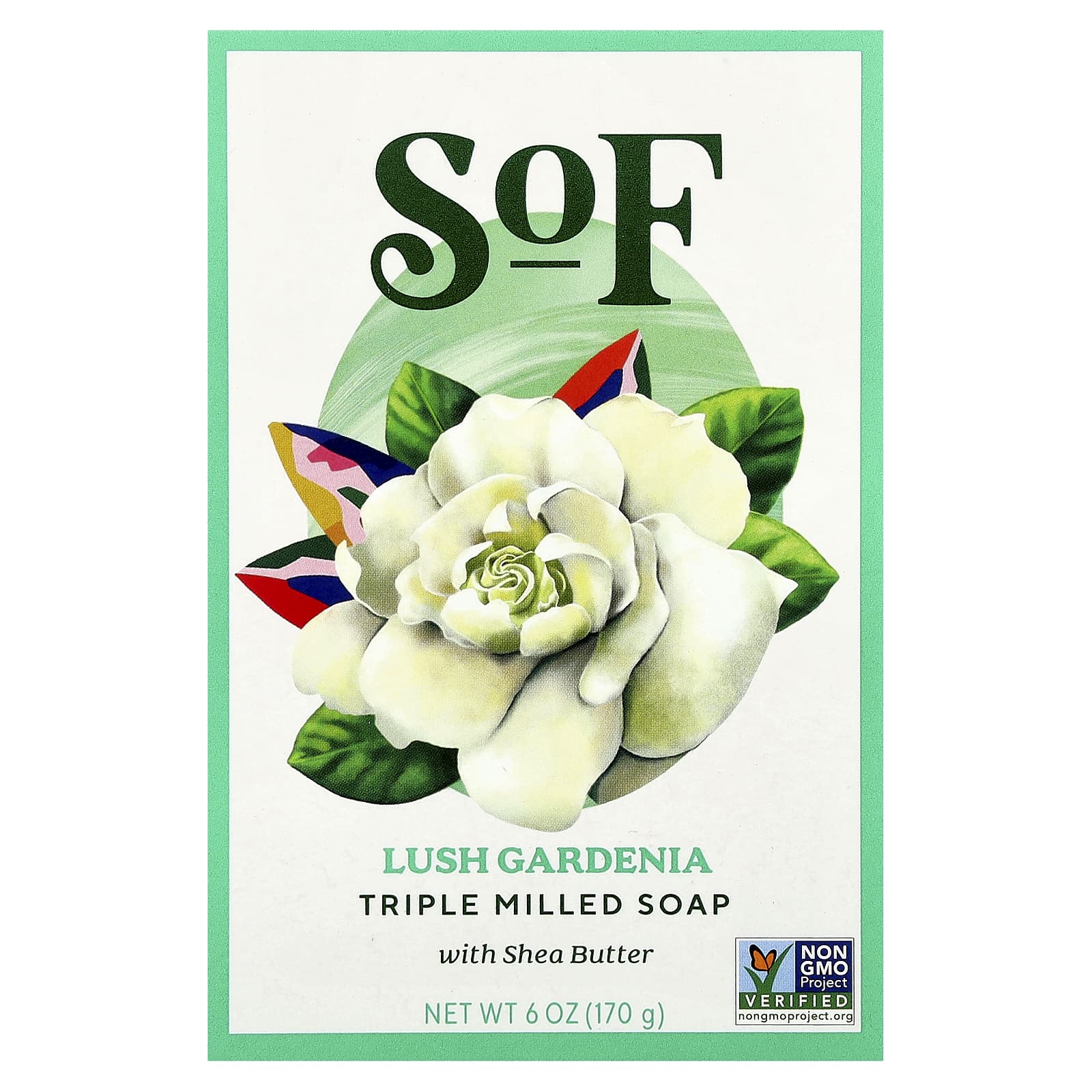 Мыло SoF Triple Milled Soap with Shea Butter Lush Gardenia, 170 г, батончик — фото 2