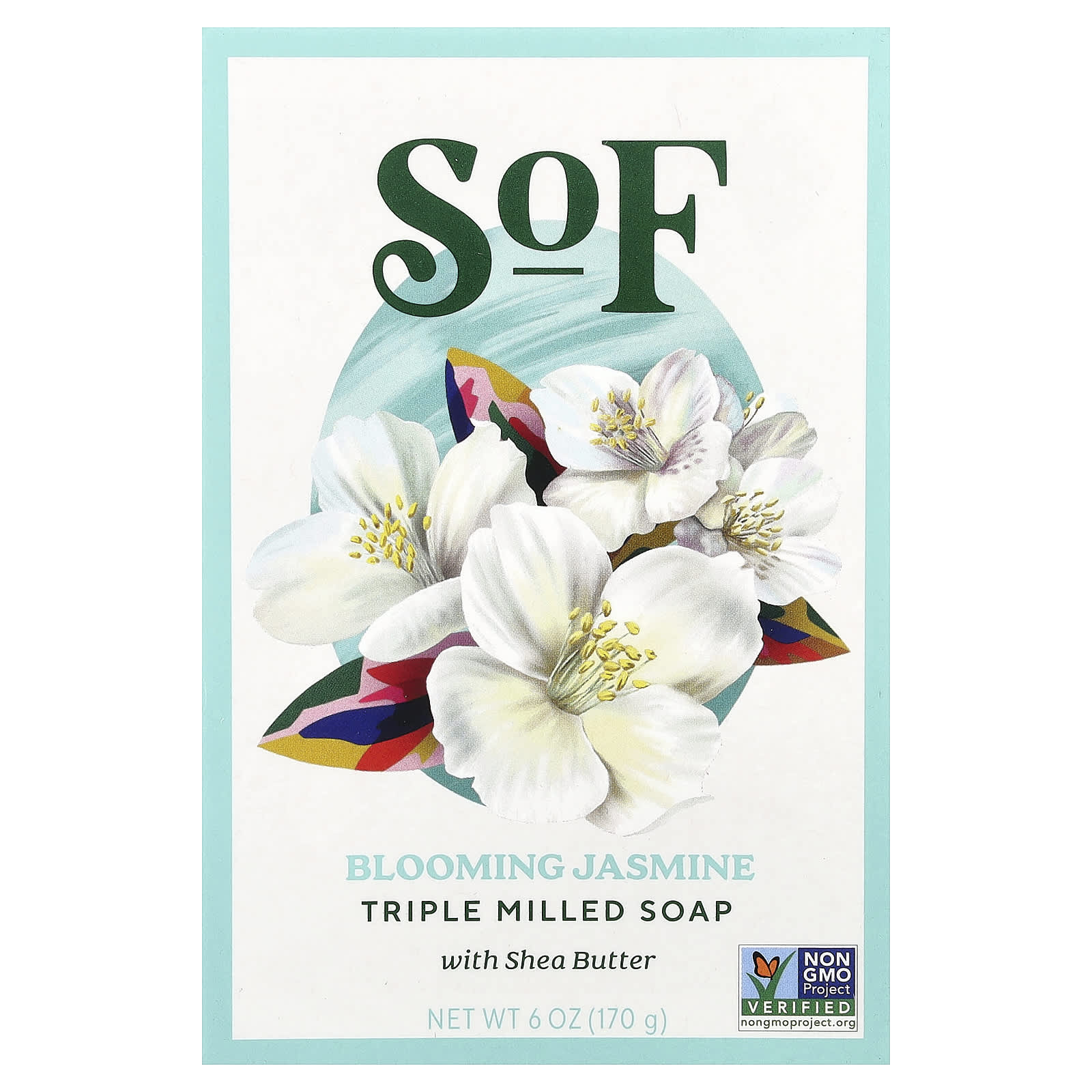 Мыло SoF Triple Milled Soap with Shea Butter Blooming Jasmine, 170 г, батончик — фото 2
