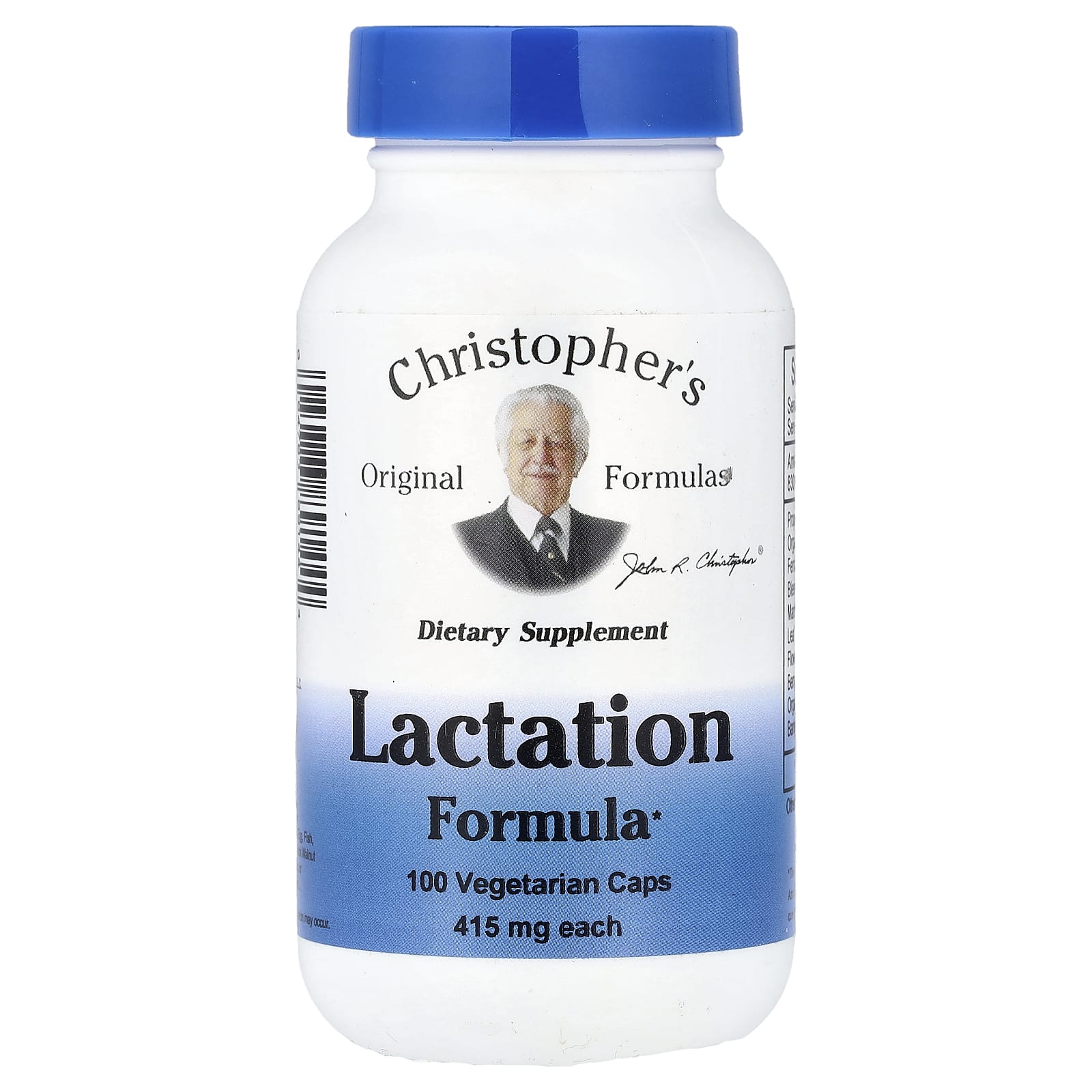 Формула Christopher's Original Formulas Lactation, оттенок 100 Vegetarian Caps