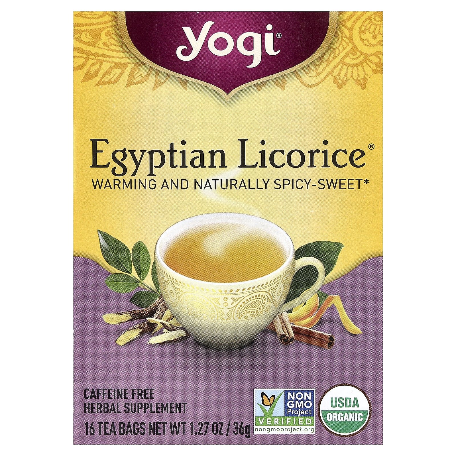 Чайные пакетики Yogi Tea Egyptian Licorice® 16, без кофеина, 36 г — фото 2