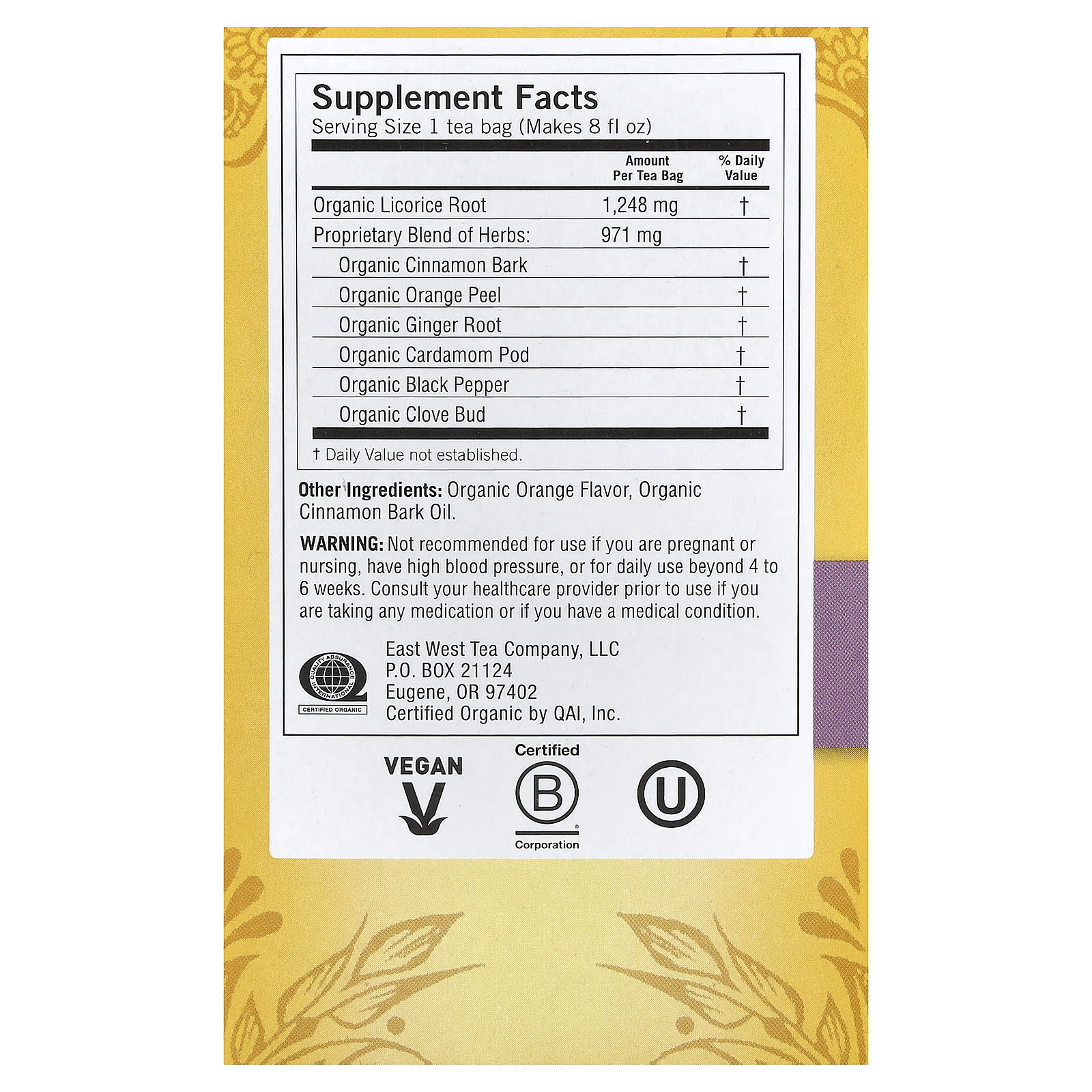 Чайные пакетики Yogi Tea Egyptian Licorice® 16, без кофеина, 36 г — фото 3