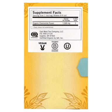 Чайные пакетики Yogi Tea Comforting Chamomile 16, без кофеина, 24 г