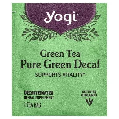 Фото товара: Зеленый чай Yogi Tea Pure Green 16 Tea Bags, без кофеина, 31 г, чайные пакетики