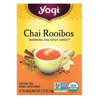 Чайные пакетики Yogi Tea Chai Rooibos 16, без кофеина, 36 г