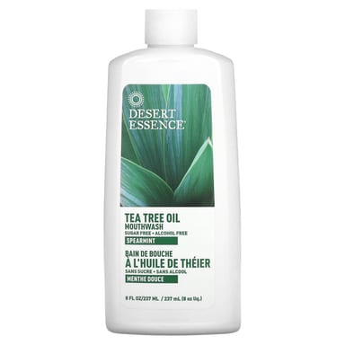 Ополаскиватель для полости рта Desert Essence Tea Tree Oil, оттенок Spearmint, 237 мл, масло