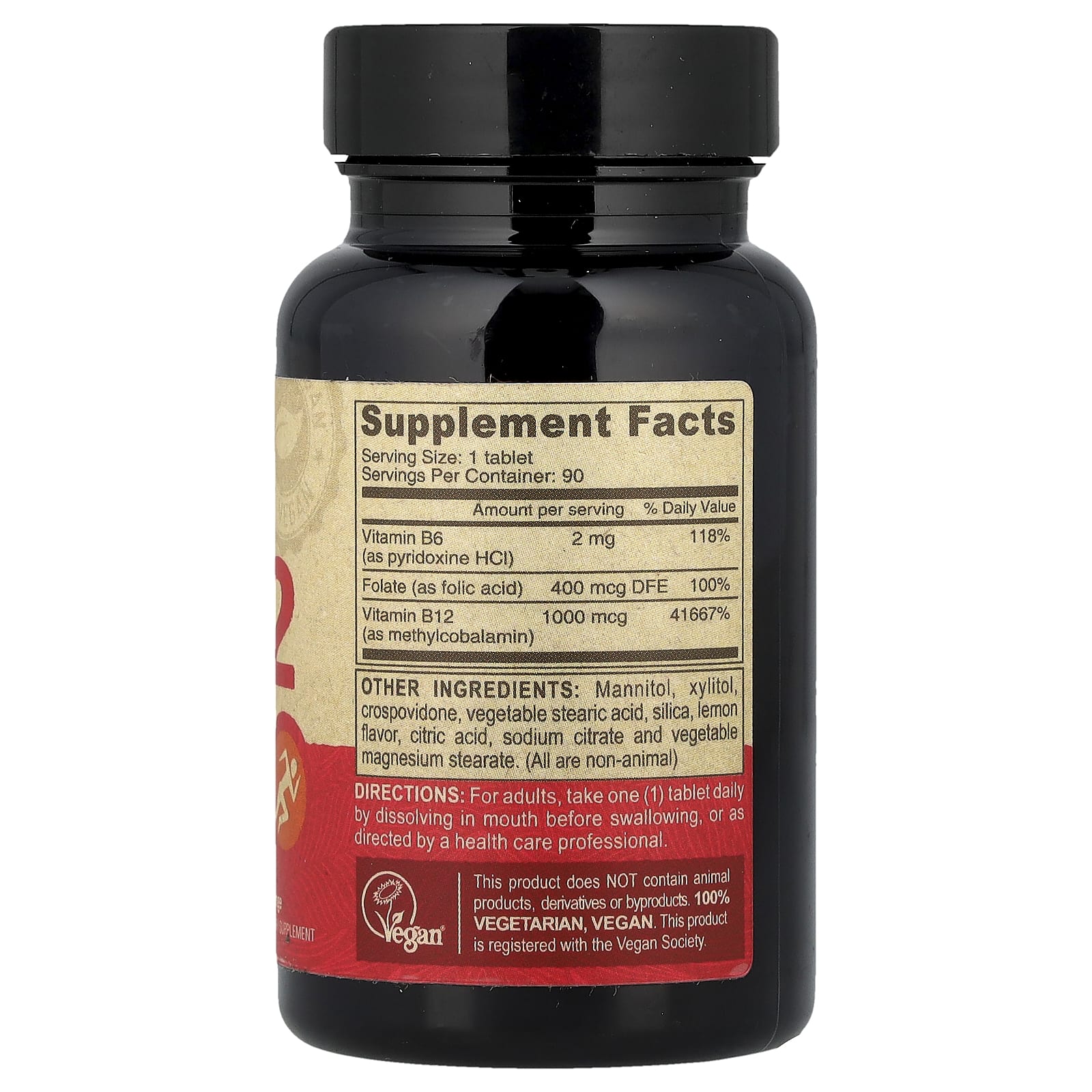 Фолиевая кислота Deva Vegan B12 with & B6 Fast-Dissolve, 90 таблеток — фото 2