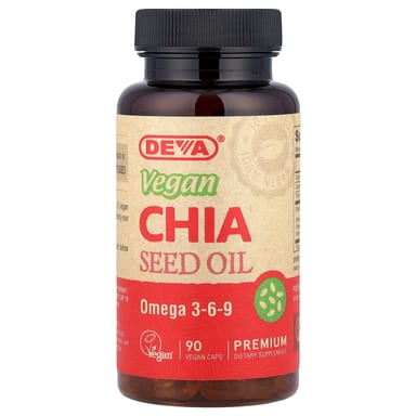 Масло Deva Premium Vegan Chia Seed, 500 мг, капсулы