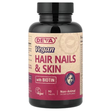 Биотин Deva Vegan Hair Nails & Skin , 90 таблеток