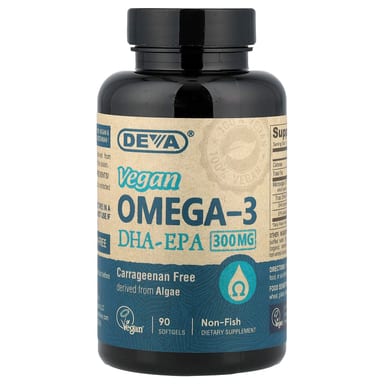 Омега-3 Deva Vegan DHA-EPA, 90 мягких капсул