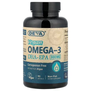 Фото товара: Омега-3 Deva Vegan DHA-EPA, 90 мягких капсул