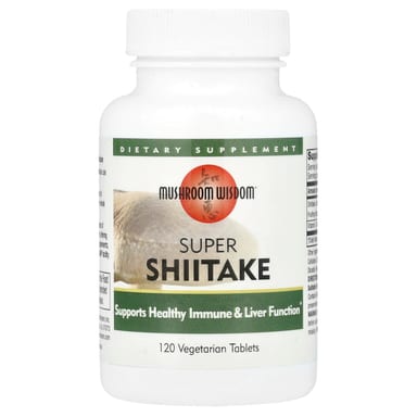 Шиитаке Mushroom Wisdom Super, 120 растительных таблеток