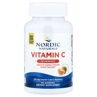 Витамин C Nordic Naturals, вкус Tangerine, 125 мг на пастилку, 60 жевательных пастилок