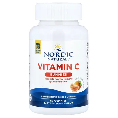 Фото товара: Витамин C Nordic Naturals, вкус «мандарин», 125 мг на пастилку, 60 жевательных пастилок