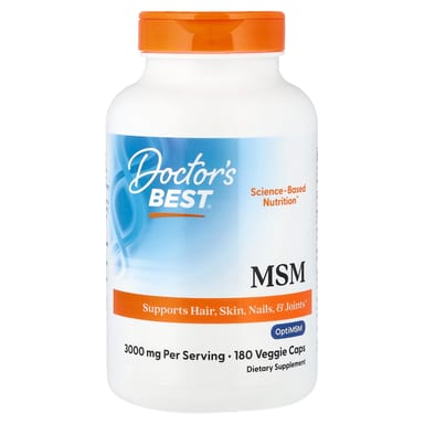 МСМ Doctor's Best, 1000 мг, 180 растительных капсул