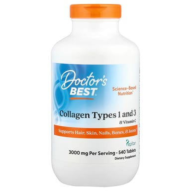 Витамин C Doctor's Best Collagen Types 1 and 3 &, 540 таблеток