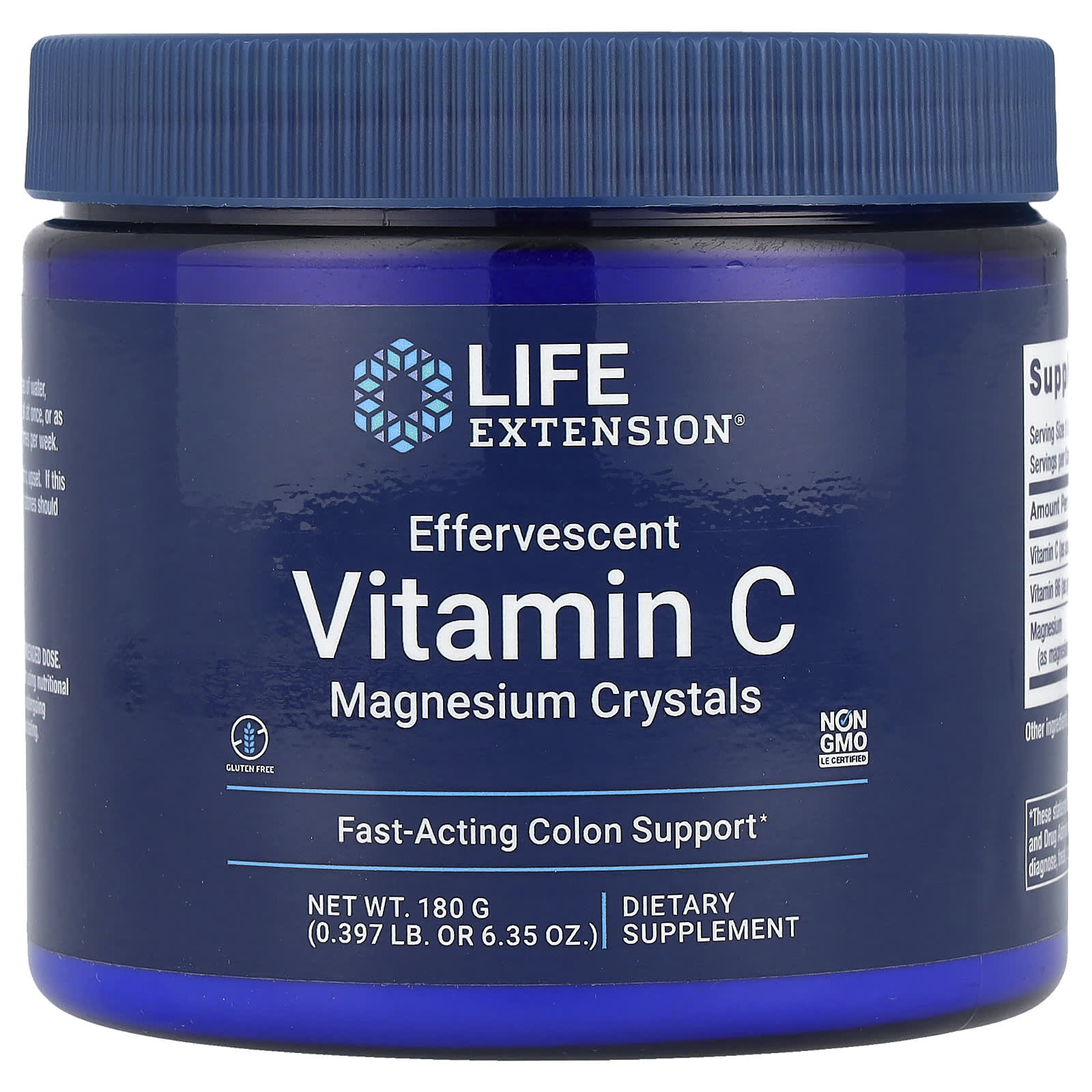 Магний Life Extension Effervescent Vitamin C Crystals, 180 г
