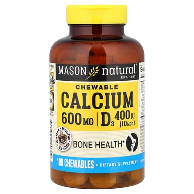 Кальций Mason Natural Chewable D3, вкус Coffee Mocha Vanilla, 100 жевательных таблеток
