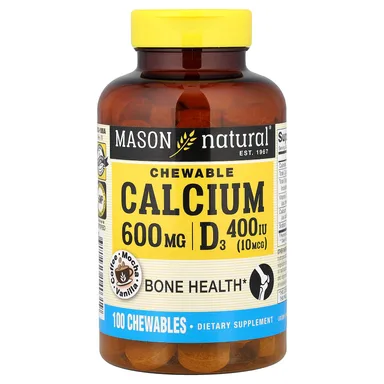 Фото товара: Кальций Mason Natural Chewable D3, Coffee Mocha Vanilla, 100 жевательных таблеток
