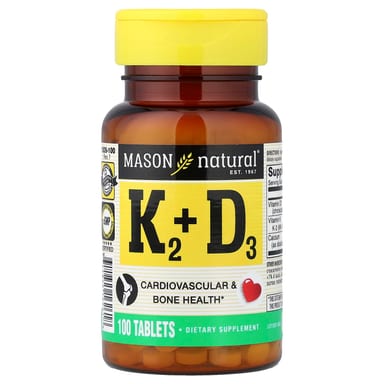 Витамин D3 Mason Natural Vitamin K2 , 100 таблеток