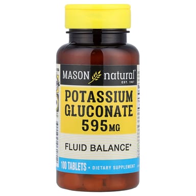 Калий Mason Natural Gluconate, 595 мг, 100 таблеток