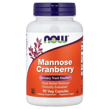 Клюква NOW Foods Mannose, 90 растительных капсул
