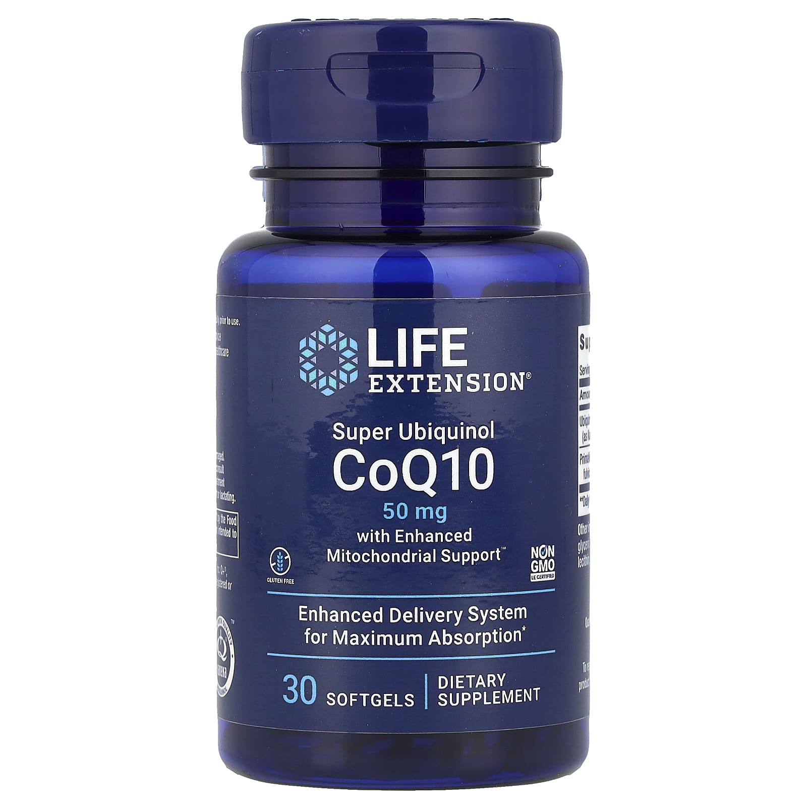 Убихинол Life Extension Super CoQ10 with Enhanced Mitochondrial Support, 30 мягких капсул