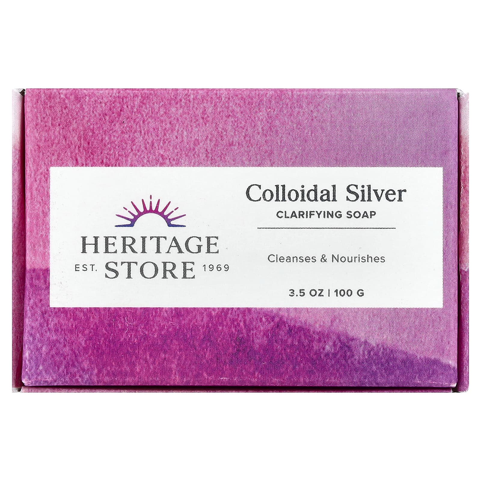 Мыло Heritage Store Colloidal Silver Clarifying Soap, 100 г, батончик — фото 2