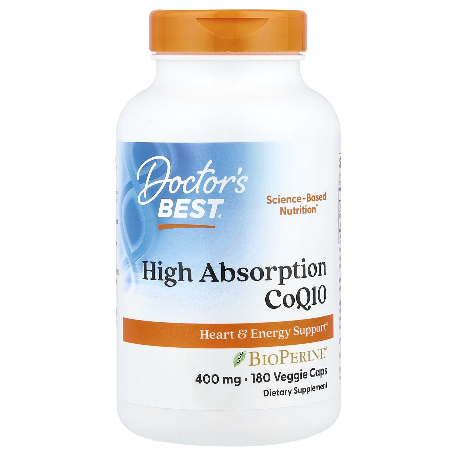Коэнзим Q10 Doctor's Best High Absorption, 180 растительных капсул