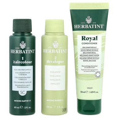 Фото товара: Гель Herbatint Permanent Haircolor 5C Light Ash Chestnut, 170 мл