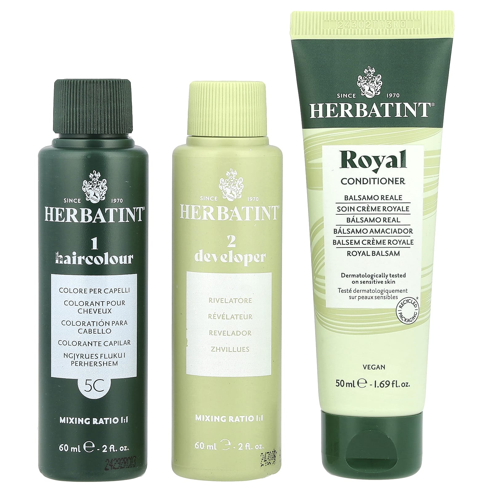 Гель Herbatint Permanent Haircolor 5C Light Ash Chestnut, 170 мл