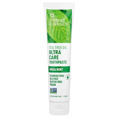 Зубная паста Desert Essence Tea Tree Oil Ultra Care Mega Mint, 176 г, масло