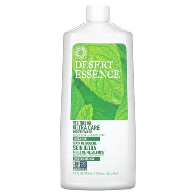 Ополаскиватель для полости рта Desert Essence Tea Tree Oil Ultra Care Mega Mint, 473 мл, масло