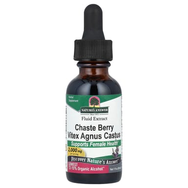 Витекс Nature's Answer Fluid Extract, вкус Chaste Berry Vitex Agnus Castus, 2000 мг, 30 мл