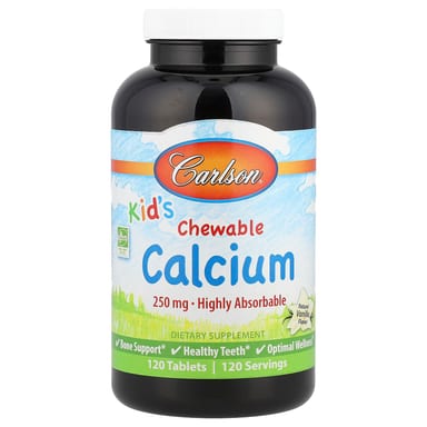 Кальций Carlson Chewable Natural Vanilla, 250 мг, 120 таблеток