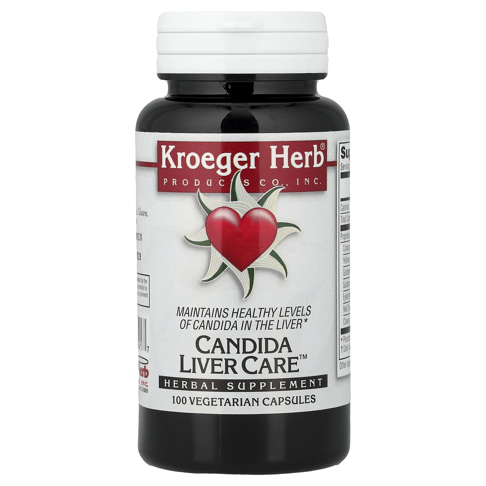 Комплекс Liver Care Kroeger Herb Co Candida™, 100 растительных капсул