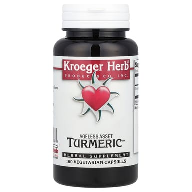 Куркума Kroeger Herb Co Ageless Asset™, 450 мг, 100 растительных капсул