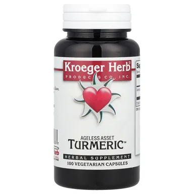 Фото товара: Куркума Kroeger Herb Co Ageless Asset™, 450 мг, 100 растительных капсул